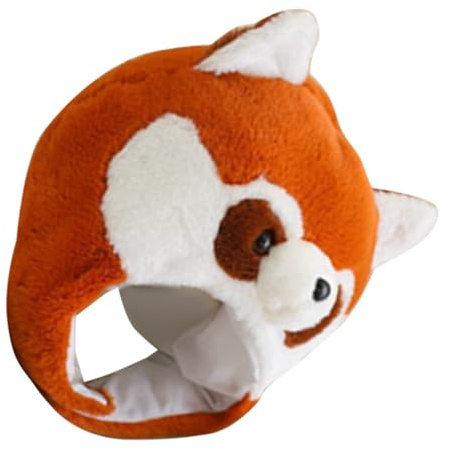 Abaodam Cappello di Peluche a Forma di Procione Marrone 33X33 CM Copricapo Cosplay Animali Cartoni Animati per Feste e Selfie Costume Animale Adulti in Materiale Confortevole e