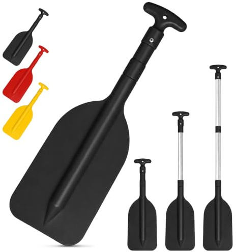 Pagaies TéLescopiques Pliables 54 - 109 cm, Mini Pagaie Auxiliaire (Noir)
