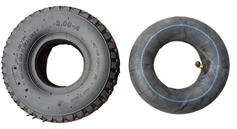 FROSAL Mantel Bollerwagen/Sackkarre/Sackkarrenrad Transportwagen 3.00-4 / + Schlauch 90 Grad (1 er Set)