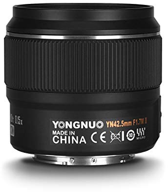 YONGNUO YN42.5mm F1.7M II Standard Prime Lens Grande Apertura AF/MF Obiettivo per M4/3 Mount DSLR Telecamere per GF8 GF9 Olympus E-PL9 Facilmente Sfocare Sfondo