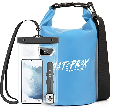 Dry Bag 5L/10L/20L-MATEPROX Wasserdichter Packsack mit Rollverschluss Robust und Langlebig Trockener Beutel Sack wasserdichte Tasche Perfekt für Schwimmen, Bootfahren, Rafting/Camping-20L Blau