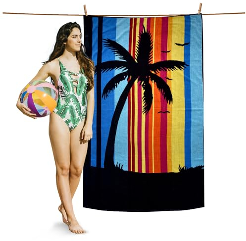 GC GAVENO CAVAILIA Pack of 1, Beach Towels For Adult, Men & Women, Kids, Lightweight & Super Absorbent Quick Dry Towels, Swimming Pool, Camping Large Towel, Extra Large Beach Towels For Adult
