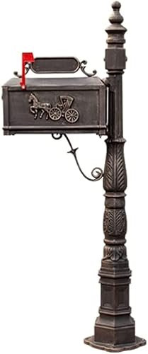 Mailbox Floor-standing Retro Postbox Large-capacity Mailbox Posts Christmas Decoration For Family Home School Drop Box Home Decoration (Color : B)