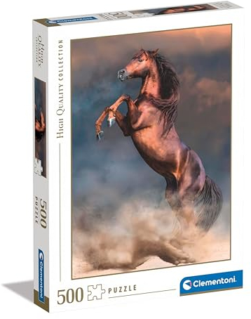 Clementoni Jigsaw Puzzle Collection - Wild Red Stallion 500 Pieces - Puzzle For Adults 14-99 Years, Gift For Men/Women, Animal, Realistic, Made In Italy, 35521