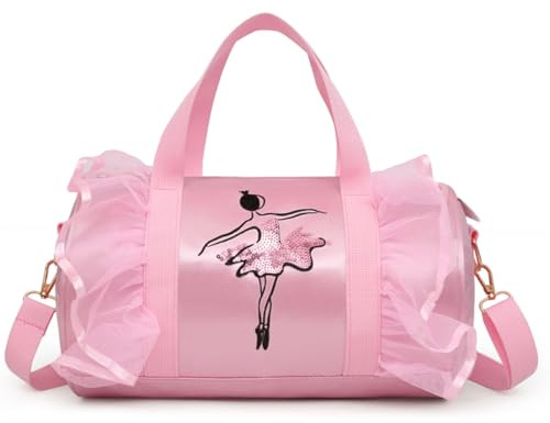 Joli Sac de Danse de Ballet, Sport et à Bandoulière pour Filles Danseuses Ballerines - Rose 02