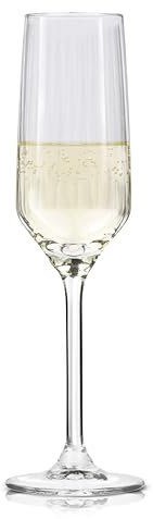alpina Verres à Champagne - Verrerie de 4 Pièces - Verre a Pied pour Vin, Champagne et Prosecco - Flute Champagne Verre - Ensemble de Verres Compatibles Lave-Vaisselle