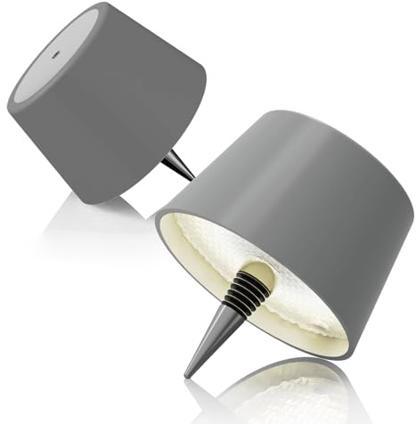 MU LIN lampa för flaska utan kabel, bord utan kabel, trådlös lampa; med 3 färger och justerbar ljusstyrka, perfekt för sovrum, terrass, födelsedag
