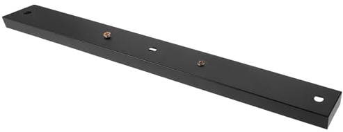 ANDRESLAD Placa Metálica Rectangular Negra Base Resistente de Hierro 3 Orificios Diseño Moderno para Lámpara Colgante de Techo Adecuado para Comedor y Espacios Amplios
