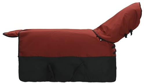 vidaXL Manta para Caballo Verde Oscuro y Negro 115 cm Poliéster, Manta Ecuestre Moderna, Cubierta de Invierno, Impermeable, Lavable, Caliente para tu Caballo