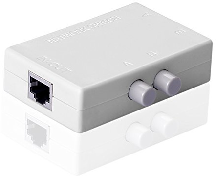 SIENOC 2 Ports Netzwerk Switch Selector Hub Mini 2 RJ45 Port Switch Netzwerkgerät 2 Eingang 1 Ausgang