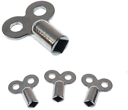 Chiave di sfiato del riscaldamento, 4 pezzi, adatta per tutti i radiatori, non si rompe, facile da sgonfiare, zincata, lavorazione di alta qualità, chiave di sfiato