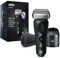 Braun Series 8 Rasierer Herren Elektrisch mit 3+1 Scherkopf, Elektrorasierer & Trimmer für Präzision, Sonic-Technologie, 40°-Kopf, Konturenanpassung, Reinigungsstation, Wet & Dry, 8450cc, schwarz
