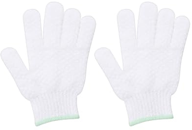 EcoTools Gentle Bath + Shower Gloves, Exfoliating Gloves Remove Dead Skin & Cleanse The Whole Body, Bath Gloves Infused with Avocado Oil to Scrub & Hydrate, Cruelty Free, 1 Pair (2 Gloves)