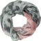 fashionchimp Loop Schlauchschal für Damen mit Leoparden-Print Muster, Baumwolle und Viskose, XXL Schal (Rosa-Grau)