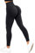 RXRXCOCO High Waist Sport Leggings Damen Lang Blickdicht Push Up Sporthose Scrunch Booty Gym Laufhose Schwarz（S）
