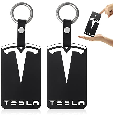 Nizirioo Portachiavi in silicone per schede chiave 2 pezzi Porta carte Copertura chiavi con portachiavi Custodia per schede chiave Porta badge Custodia per carte per accessori Tesla Model 3