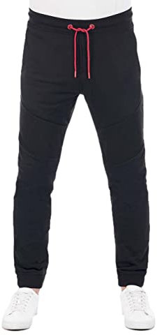 riverso RIVVito - Pantalones de chándal largos para hombre, de algodón, para el tiempo libre, para el tiempo libre, para correr, motero, negro, gris, verde, azul, rojo, S, M, L, XL, XXL, 3XL, 4XL, 5XL