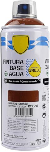 various - Pintura Spray Base Agua 400ml,Ecológica y Sin Olor,Para Muebles,Metal,Plástico y Madera,Colores Duraderos,Cobertura Uniforme - Marron Tostado,1 unidad