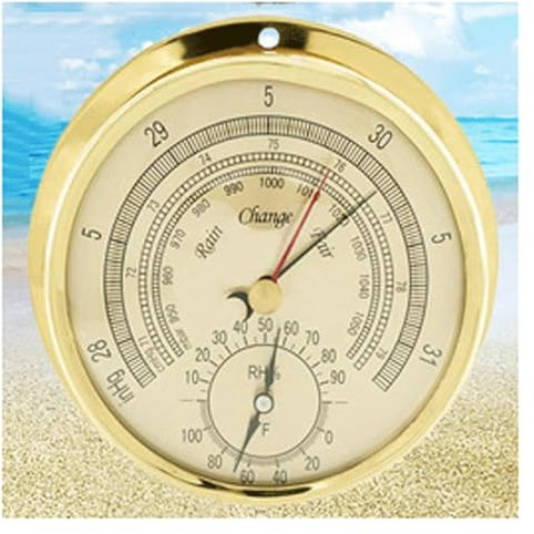 SFQEVHRZ Barómetros， Estación meteorológica Presión barométrica Temperatura Humedad Medición 3 en 1(Gold)