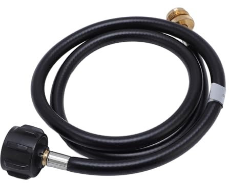 Hiraith Tuyau D'extension de Gaz Carburant, Excellente Solution pour les Poêles et Grils Portables, Relie les Appareils de 1 Lb à une Boîte de 20 Lb, 350 Psi pour les Radiateurs, le Nylon, (6 pieds)