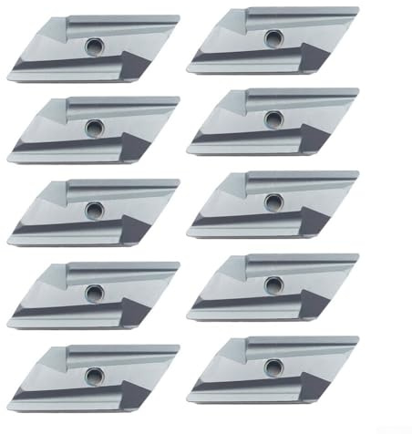 KNUX160405R Inserti per fresa in carburo per lavorazione dell'acciaio, 10 pezzi indicizzabili per inserti di tornitura CNC, finitura e finitura portautensili, alta aderenza e
