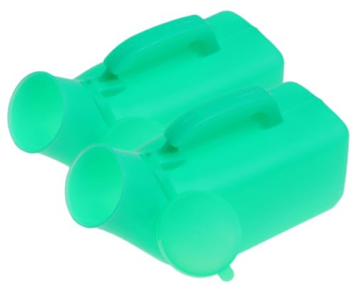 Toyvian Lot de 2 Urinoirs Masculins Domestiques Réutilisables en Plastique Épais 1200 Ml Couvercle Bouteille à Urine Portable Verte pour Voyage Hôpital et Camping Couleur Aléatoire