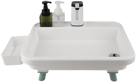 Évier de camping portable, bassin de lavage à large goulot robuste, station de lavage des mains portable avec design de grande capacité, nettoyage compact avec structure de drainage facile, réservoir