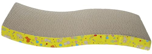 Toyvian Rascador para Gatos de Papel Corrugado S Tamaño Patrón S Aleatorio, Juguete Rascador para Mascotas, Tablero de Juego para Gatos para Interiores y Protección de Varios Estilos