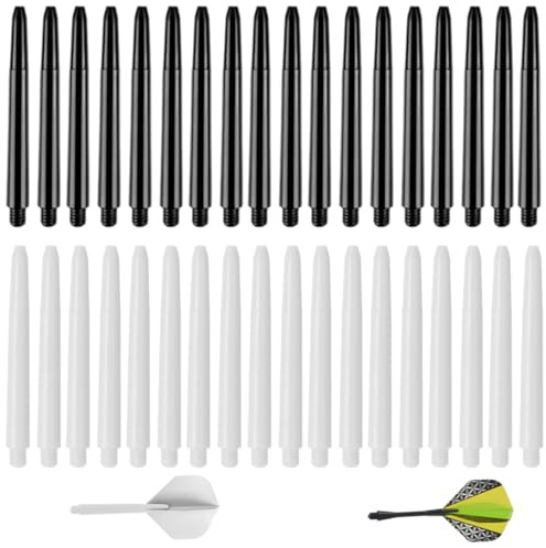 LKJAUOZ 50 Pièces Tige de Fléchettes en Nylon, Fléchettes Robuste, Accessoires de lancer de fléchettes, 2BA Tiges de Fléchettes, Tige de Fléchettes pour Fléchettes à Pointe Souple ou Acier