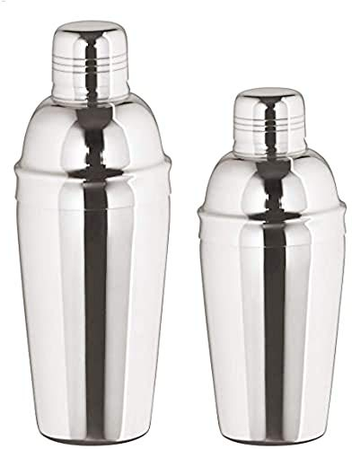 Cocktail Shaker 3tlg. - Edelstahl mit Sieb - 750 ml. - HOCHGLANZ POLIERT