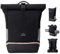 Johnny Urban Rucksack Damen Schwarz Rosa - Allen Medium - Rolltop Mit Laptopfach für Uni Fahrrad Business - 15L - Nachhaltig - Wasserabweisend