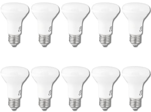 Jandei - 10 x Bombilla Led R63 9W, Rosca E27, 4200K Blanco Neutro. Perfecto para Salón, Cocina, Escritorio, Mesilla de Noche, Habitación, Pasillo, Oficina. Ahorro de energía.