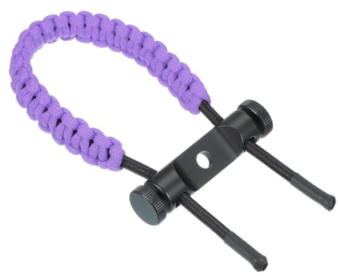 sourcing map Archery Bow Wrist Sling 15.75 Inch 550 Paracord Strap Compound Bow Stabilizer & Hand Loop Carrier Bow Stabilizer for Bow Hunting Shooting Purple 1 Count