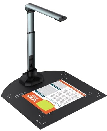Scanner per Documenti, Scanner for libri portatile con supporto di estensione Fotocamera for documenti USB da 12 MP, zoom OCR for strumento di pittura for conferenze web for laptop in formato A3/A4