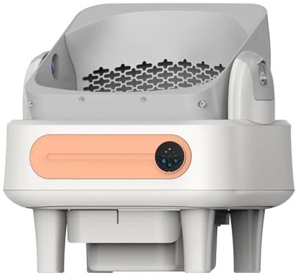 Litière électrique intelligente pour chat avec fonction de pelleteuse automatique 12 (blanc orange)