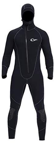 LeeQinersw Muta Da Sub in Neoprene Da 3 Mm con Cappuccio per Lo Snorkeling Scuba Swim Fishing, XXL