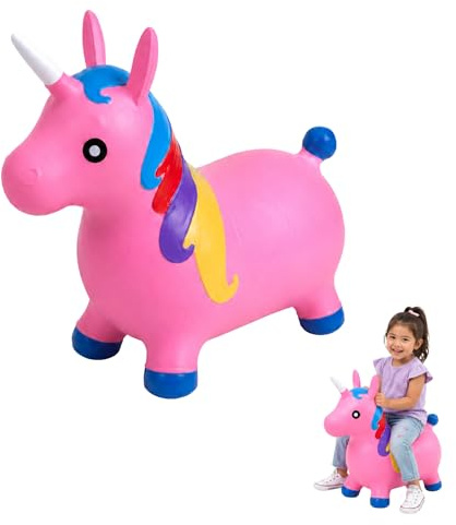 MAGIC SELECT Animal Saltarín Hinchable, Unicornio Infantil Multicolor | Para Montar y Saltar, Juguete para Interior y Exterior
