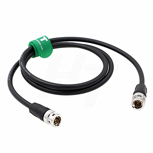 HangTon HT 12G 4K original SDI câble vidéo coaxial BNC à BNC canare LV - 61s 75 ohms pour moniteur d'appareil photo Flex Shield 60cm noir