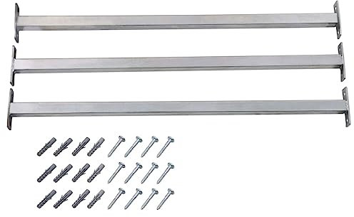 vidaXL 3X Fenster Sicherheitsstange mit Schrauben Einstellbar Fenstergitter Fenstersicherung Einbruchschutz Kellerfenster Sicherung 710-1200mm