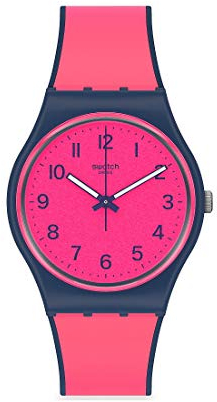 Swatch Unisex Analoger Quarz Uhr mit Kunststoff Armband GN264