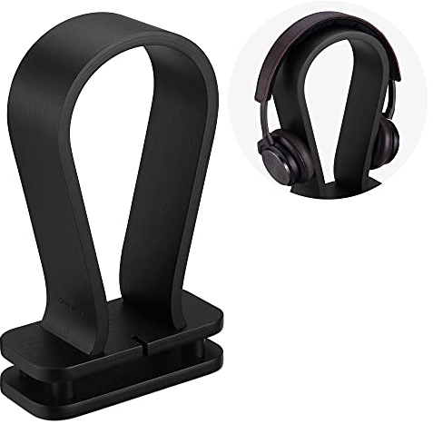 Navaris Universal Holz Kopfhörerhalter mit Kabelhalterung - Kopfhörer Halter Headset Halterung - Kopfhörerständer Headphone Stand - Eiche