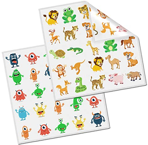 Mikrofiberdukar – Rengöringsdukar för Glasögon med Motiv i olika Kombinationer (Kids, 2 Pack 20 x 20 cm)