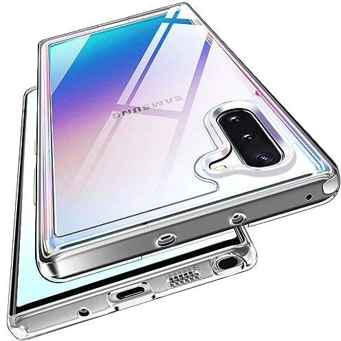 ivoler Nie Vergilbung Klar Hülle für Samsung Galaxy Note 10 4G / 5G, [Militärischer Schutz] Stoßfest Kratzfest Transparent Schutzhülle, Dünn Durchsichtige Handyhülle Case Cover