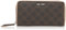 Nine West Zuri SLG Zip Around Geldbörse für Damen, Braunes Logo/Latte, Medium