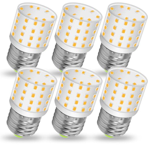 TZHILAN E27 LED Lampe Ersatz für Osram 60W Halogenlampe Warmweiß, 6W 806LM Edison LED Glühbirne E27 Energiesparlampe Kleine LED Klar Hell AC100-265V Nicht Dimmbar,6er-Pack