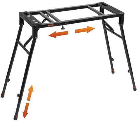 STRICH Soporte Plegable para Teclado de Piano, Ajustable y Portátil, Resistente, Se Adapta a Pianos Digitales Eléctricos de 54/61/88 Teclas, Mesa de Teclado Musical Resistente