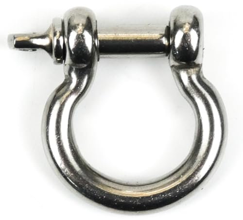 DAUMLINK® 2 grilletes redondos, rizado, material acero inoxidable A4/Aisi 316 (2 unidades), conectores de cadenas o tampones a ojales (5 mm)