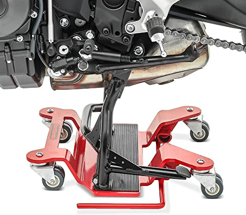 Chariot de déplacement Moto Compatible avec béquille Central Rouge DPLB