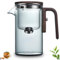 Enchantipot Magische Teekanne, Teekanne Aus Glas Mit Wasserabscheider Und Holzgriff, Magische Teekanne Aus Glas Mit Teesieb, Klare Teekanne Mit Sieb (Braun, 720ml)