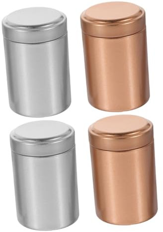 Ciieeo Boîte À Thé En Fer Compacte 6.8X4.5X4.5 Cm Pot De Rangement Hermétique Pour Et Rouge Feuilles De En Vrac Boîte Métallique Portable